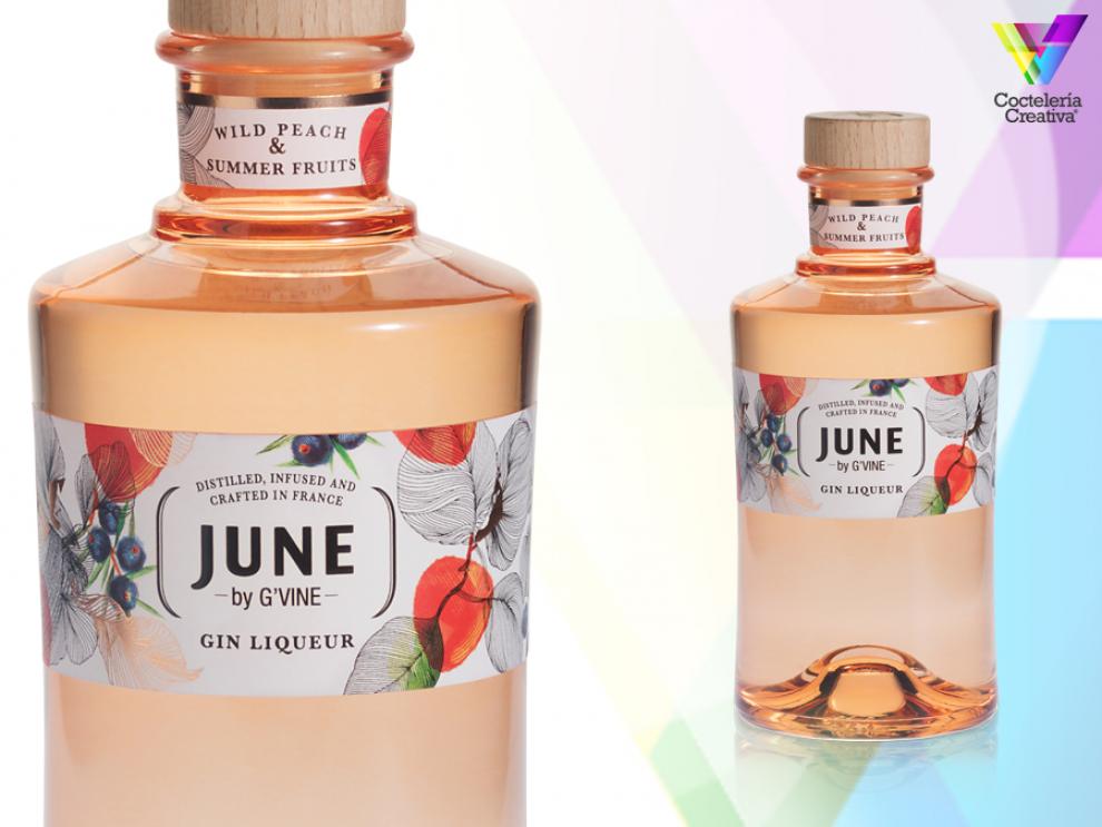 june licor de gin by gvine imagen de la botella de june gin liqueur